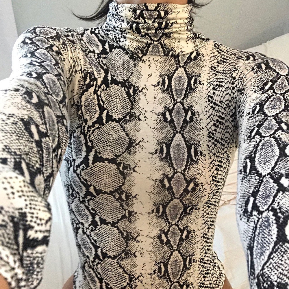 Turtle neck long sleeve one-piece with tags NEW